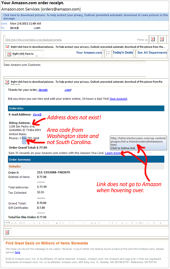 Latest Amazon Email Phishing Scam Alert - Money Saving ...